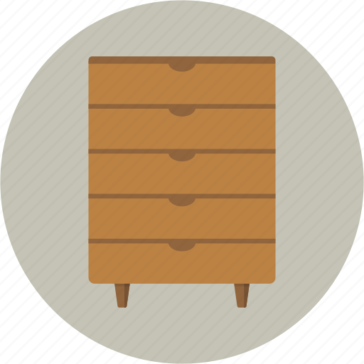 Bureau Chest Drawer Dresser Furniture Icon