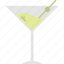 alcohol, cocktail, martini, olive
