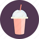 cup, flavours, food, milk, shake, shaked, straw 