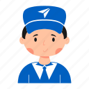 postman, colorful, style, man, male, service, delivery, shipping