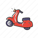 motorbike, motorcycle, scooter, transport, vehicle, vespa