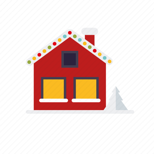 Christmas, holidays, house, illuminated, season, snow, winter icon - Download on Iconfinder
