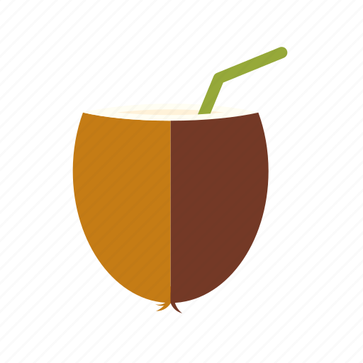 Beverage, coconut, drink, milk, straw icon - Download on Iconfinder