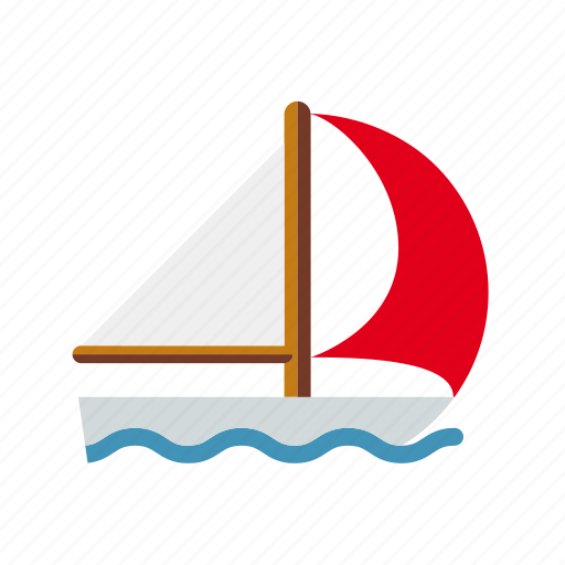 Boat, sailing, spinnaker, sports, water sports, wave icon - Download on Iconfinder