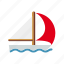 boat, sailing, spinnaker, sports, water sports, wave 