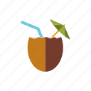 cocktail, coconut, drink, holidays, travel, tropical, vacations