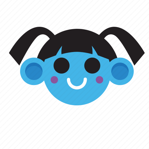 Blue, color, cute, head, pink, style, yellow icon - Download on Iconfinder