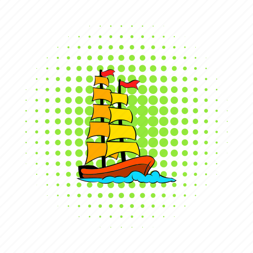 Comics, ocean, sail, sea, ship, travel, vessel icon - Download on Iconfinder