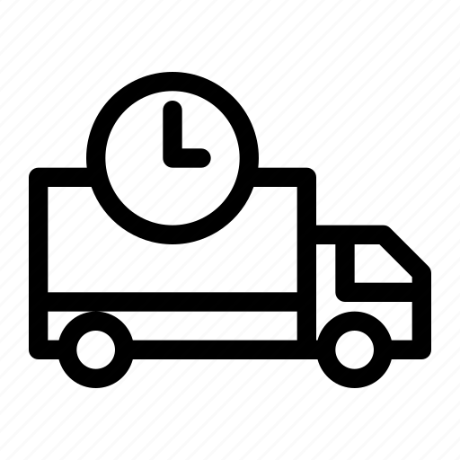 Delivery, timing, truck, truck cargo, truck delivery icon - Download on Iconfinder
