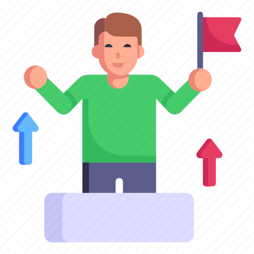 Self growth, career growth, self advancement, achievement, milestone icon - Download on Iconfinder