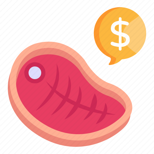 Meat price, steak price, food price, steak trading, rib eye icon - Download on Iconfinder