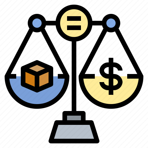 Equal, fair, money, product, scales icon - Download on Iconfinder