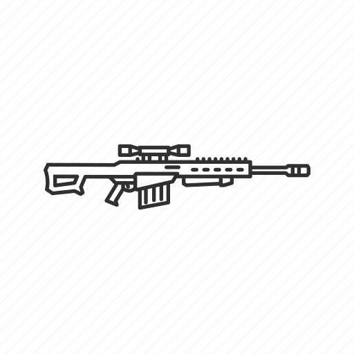 Barret, firearms, military, sniper, sniper rifle, weapons, gun icon - Download on Iconfinder