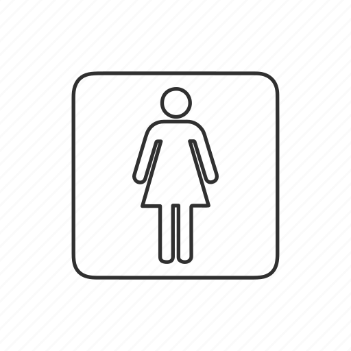 Female, public, restroom, room, sign, toilet, woman icon - Download on Iconfinder