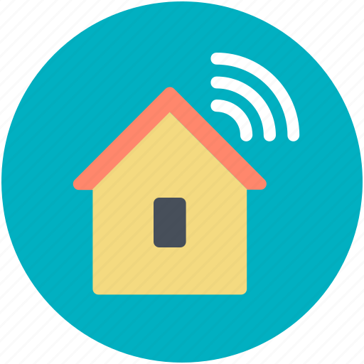 House, wifi signals, wifi zone, wireless fidelity, wireless internet icon - Download on Iconfinder