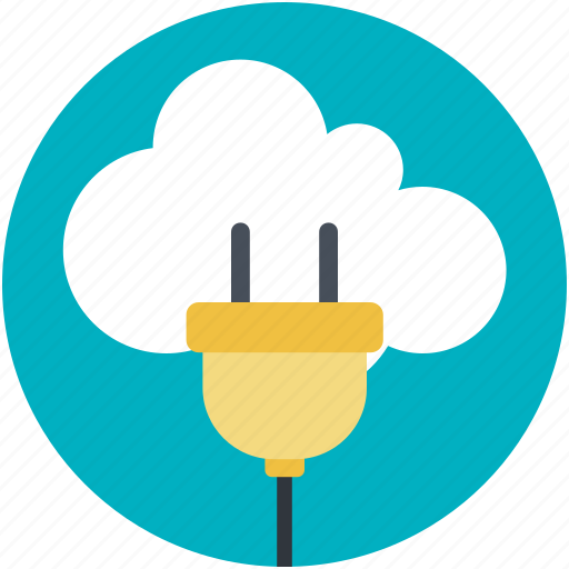 Cloud computing, cloud connection, cloud network, internet hub, power cord icon - Download on Iconfinder