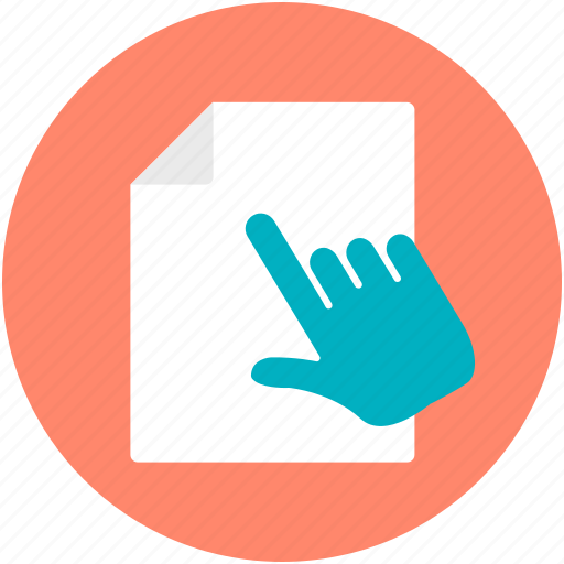 Click, click hand, cursor, hand gesture, open document icon - Download on Iconfinder