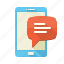 chat, communication, conversation, message, phone, sms, bubble 