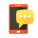 chat, communication, conversation, interlocution, message, phone, sms
