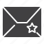 email, envelope, mail, star 