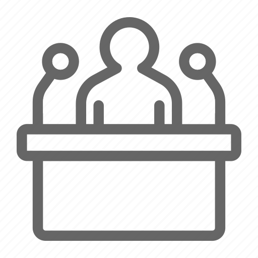 Announce, communication, podium, public, speaker icon - Download on Iconfinder