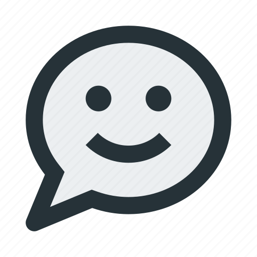 Bubble, chat, communication, face, message, smile, talk icon - Download on Iconfinder