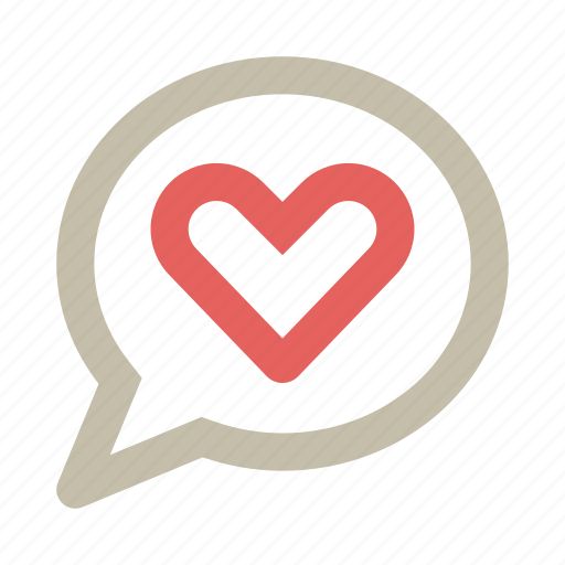 Bubble, chat, heart, love, romance icon - Download on Iconfinder