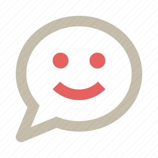 Bubble, chat, communication, emotion, face, message, smile icon - Download on Iconfinder