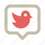 bird, bubble, communication, message, tweet, twitter 