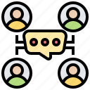 chat, group, network, social, talk 
