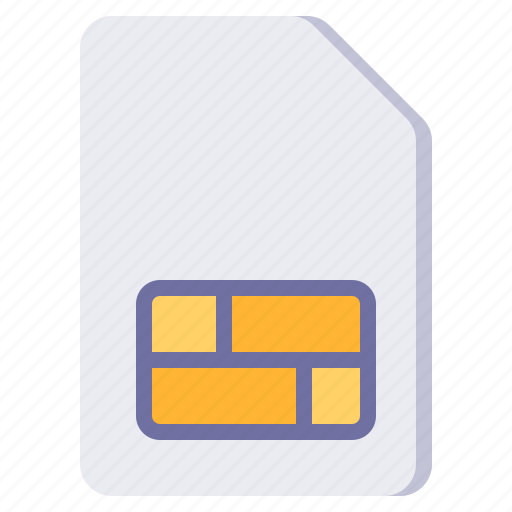 Sim, card, phone, technology, communication, cellular, connection icon - Download on Iconfinder