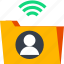communication, folder, wifi, user, connection 