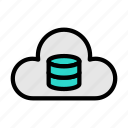 cloud, database, server, storage, internet