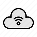 cloud, signal, wireless, database, server