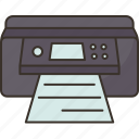 printer, scanner, document, paperwork, computer