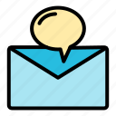 communication, mail, message, chat, letter, envelope, bubble