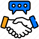 handshake, chat, deal, conversation, communication, partnership