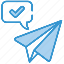 send, chat, arrow, communication, direction