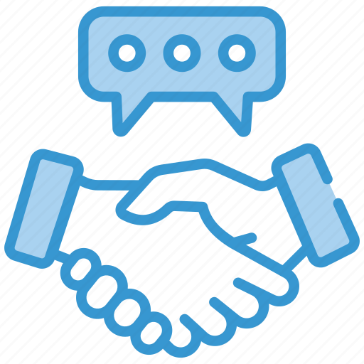 Handshake, chat, hand, communication, partnership icon - Download on Iconfinder