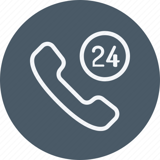 Hours, line, service, telephone, communication, device, phone icon - Download on Iconfinder
