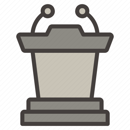 Conference, lecture, public speaking, podium, microphone icon - Download on Iconfinder