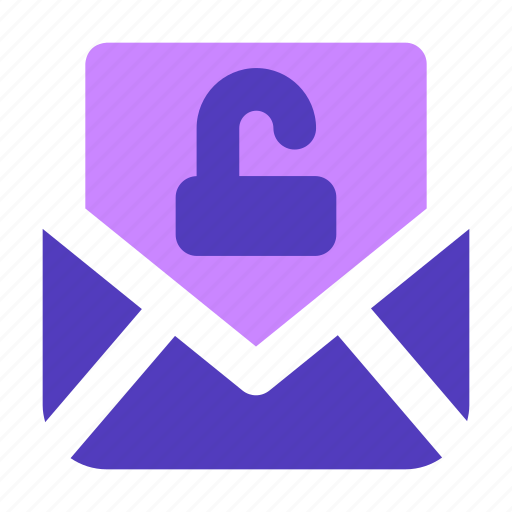 Mail, unlocked, mailbox, unlock, receive, protection, email icon - Download on Iconfinder