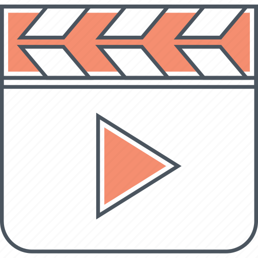 Clapperboard, film, movie, player, video, video player icon - Download on Iconfinder