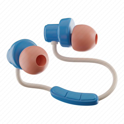 Earphone, headphone, headset, headphones, earphones, device, communication 3D illustration - Download on Iconfinder