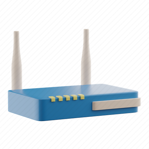 Wifi, router, modem, internet, wireless, network, connection 3D illustration - Download on Iconfinder