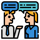 chat, communications, discussion, meeting, talk