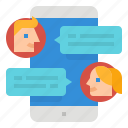chat, communications, message, phone, type