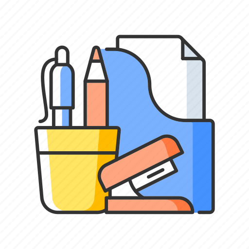 Supply, equipment, pencil, pen, stapler icon - Download on Iconfinder