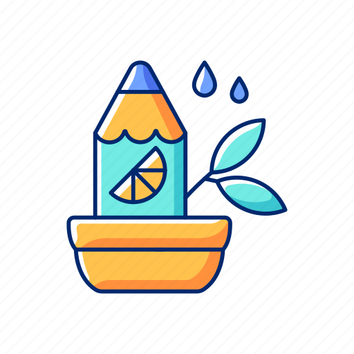 Pencil, ecology, innovation, branding icon - Download on Iconfinder