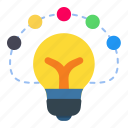 idea, electronics, network, light, bulb, connection, target
